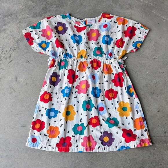 Hanna Andersson Colorful Floral Daisy Short Sleeve Dress size 10 - Picture 1 of 8